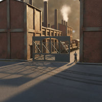 Industrial Factory Gate Model Plastic HO Scale Gate Miniature HO Scale Fence for Dioramas