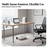 Anti-Slip beneath-desk Footrest Portable beneath-desk Massaging Footrest Easy Assembly Foot Stool two-functionFunction for People telecommuting Home, Adults, Students, Work, Study Room