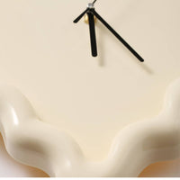 No Numerals Wavy Border Wall Clock Decorative Square Wall Clock for Living Room