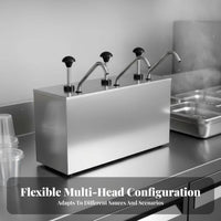 Precise Dispensing Stainless Steel Sauce Pump Sturdy Construction Commercial Condiment Pump Easy to Clean for Caterers, Concession Stands