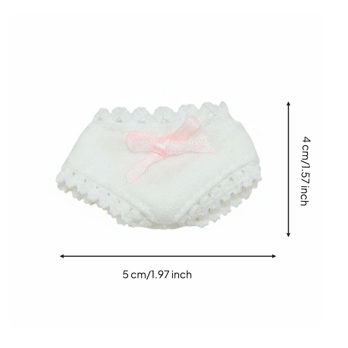 14 Cm Doll Underwear Washable Small Doll Panties Easy to Dress Toy Clothing for Girls, Pretend Play