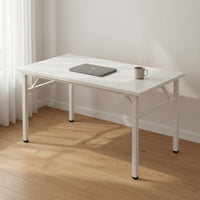 Multifunctional Folding Computer Desk Stable Structure Folding Desk Wide Tabletop Collapsible Computer Table Easy to Clean for Students
