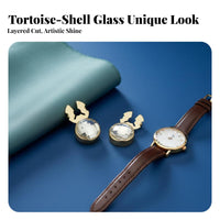 Decorative Cuff Buttons Elegant Design Faceted Glass Button Cover Sparkling