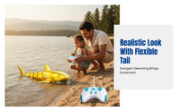 Remote Control Waterproof Rechargeable Underwater Vehicle, Realistic Swaying, High-Speed RC Boat, Kids Toy Gift