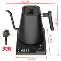 Anywin Gooseneck Electric Kettle with Temperature Control, 1L, Stainless Steel, 1000-1500W, CE Certified