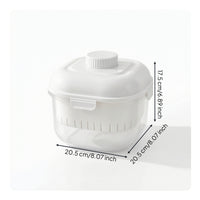 Food-Grade Yogurt Strainer with Spring Transparent Greek Yogurt Strainer See-Through Whey Separator with Mesh Filter Compact for Home Cooks, Countertop