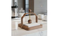 Restaurant Design Wooden Napkin Holder Desktop Organizer Square Napkin Holder Decorative for Hotel