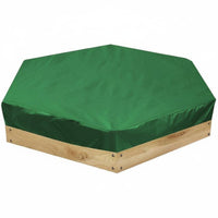 Sun Protection Hexagonal Sandbox Cover 210D Material Hexagon Sandpit Cover Dustproof Waterproof Sandbox Tarp All-Season Use for Backyard