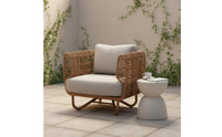 Aluminum Frame Patio Sofa Sun-Resistant Rattan Sofa Set Rattan Sectional Couch Modern Nordic Design Garden Lounge Set for Villa