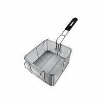Heavy-Duty Deep Fryer Basket Multi-Purpose Deep Fry Basket Multipurpose Stainless Steel Mesh Strainer Dishwasher Safe for Restaurant Owners, Chefs, Food Truck