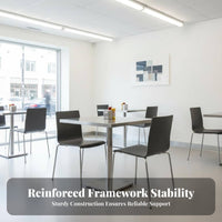 Industrial Design Armless Padded Dining Chair Sturdy and Long-Lasting Padded Cylindrical Chair Easy to Clean Commercial Furniture Heavy Duty for Business Owners, Interior Designers, Event Planners, Cafeteria, Cafe, Bar, Kitchen