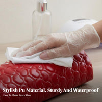 PU Leather Nail Pillow Washable Nail Art Hand Pillow Easy to Clean Manicure Arm Rest Cushion for Manicurists, Beauty School Students, Spas, Travel