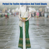 Ethnic Dai Women's Costume, Water Splashing Event, Yunnan, Thailand, Travel Photography