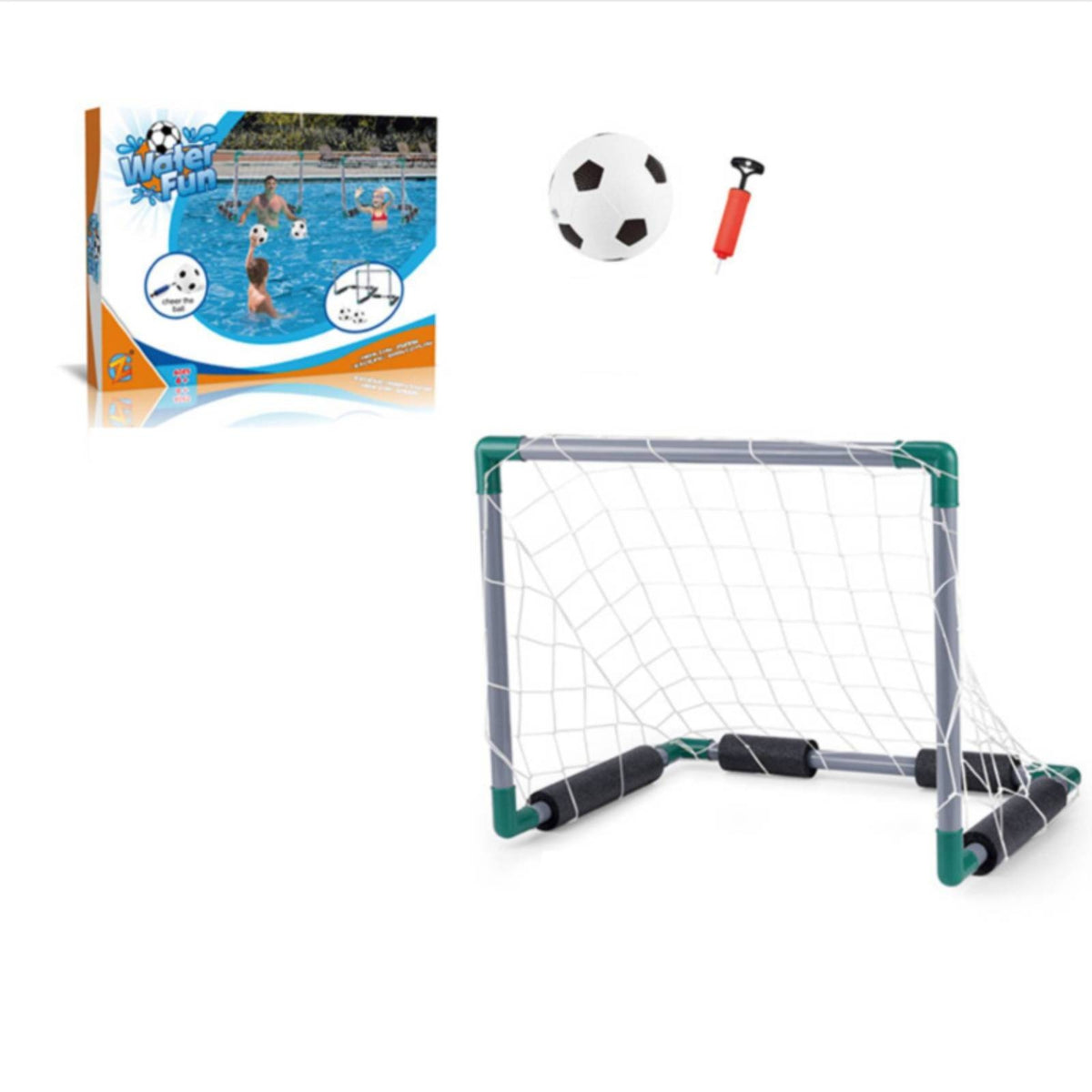 Freestanding Floating Soccer Goal Compact Pool Soccer Goal Heavy Duty Sports Equipment Soft for Family