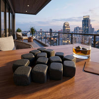 Home Bar Whisky Stones and Gift for Him, Pack of 16 Chilling Rocks and Bar Accessories, 2x2x2cm Stones Gift Men, Essential Party Supplies Loose