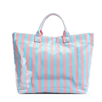 Waterproof Striped Tote Bag Easy to Clean Transparent Striped Handbag Lightweight Large Capacity Jelly Bag Versatile for Beach, Shopping, Travel
