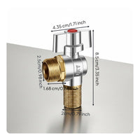 High Flow Copper Ball Valve Leak Proof Brass Angle Stop Valve Pressure Resistant Plumbing Hardware for Bathroom