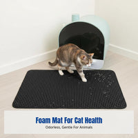Double-layer Foam Cat Litter Mat, Thick, Washable, Anti-Tracking, Water-Resistant