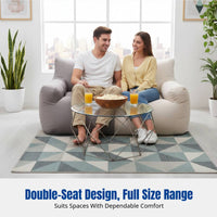 Bean Bag Sofa, Nordic minimalist design, double seat, expanded polystyrene filling, removable cover, ideal for small apartments, bedrooms, balconies, leisure.