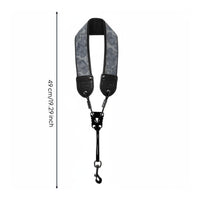 Adjustable Length Saxophone Neck Strap Metal Hook Sax Neck Sling Long-Lasting Stitching for Performance