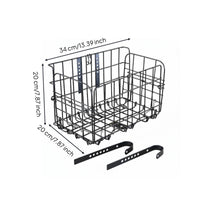 Foldable Design Folding Bike Basket Space Saving Metal Wire Cycle Basket Easy Installation for Commuters, Students, Commuting