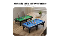 Family Fun Mini Pool Table Parent-Child Interaction Small Billiard Table Space-Saving Kids Billiard Set Safe Round Corners for Children, Parents, Indoor, Playroom, Living Room, Game Night