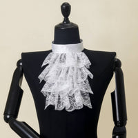Lace Bib with Cuffs Vintage-Themed Lace Jabot Gothic Historical for Actors, Photography Props