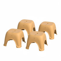 Non-Slip Feet Stackable Arched-Leg Stool Easy to Clean Household Furniture Space-Saving Footstool Strong Load-Bearing for Children, Homeowners, Bathroom, Living Room, Kitchen, Entryway