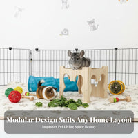 Wooden Hare Wooden Retreat Guinea Pig Wooden House Easy Assembly Chinchilla Activity Center