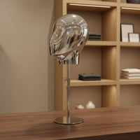 Mannequin Head Stand Modern Design Electroplated Head Form Polished Finish Hairpiece Display Stand for Retailers, Boutique Owners, Showroom
