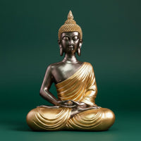 Buddha Statue Thai Style Buddha Decor Statue Handmade House Decoration for Entryway, Living Room