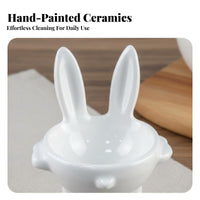 Ceramic Egg Holder Easter Egg Tray Holiday Appetizer Organizer for Party Hosts, Home Entertainers, Dining Table, Kitchen