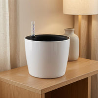 Wick System Self-Watering Pot Plastic Water Level Indicator Pot Round Self Watering Planter Tapered