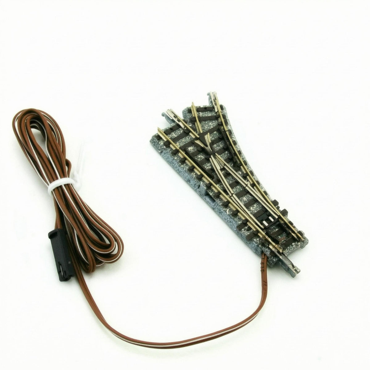 Dark Gray Roadbed N-Scale Curved Turnout Metal Rails Mini Curved Turnout Track Compact N Scale Track Realistic Detail for Layout Use