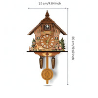 Rustic Cuckoo Clock Vintage Cuckoo Clock with Pendulum Traditional Analog for Collectors