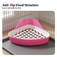Small Pet Toilet Spill-Resistant Bunny Potty Easy to Clean Chinchilla Toilet