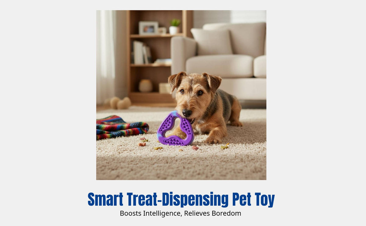 Dog Food Dispensing Ball, Durable Interactive Challenge for Small to Medium Dogs