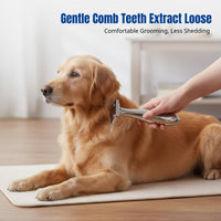 Stainless Steel Pet Comb, Dog & Cat Grooming Brush, Anti-Knot, Shedding Tool, Home Use