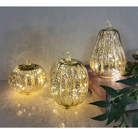 Halloween Pumpkin Lantern Glass LED Light Decoration for Western Ghost Festival