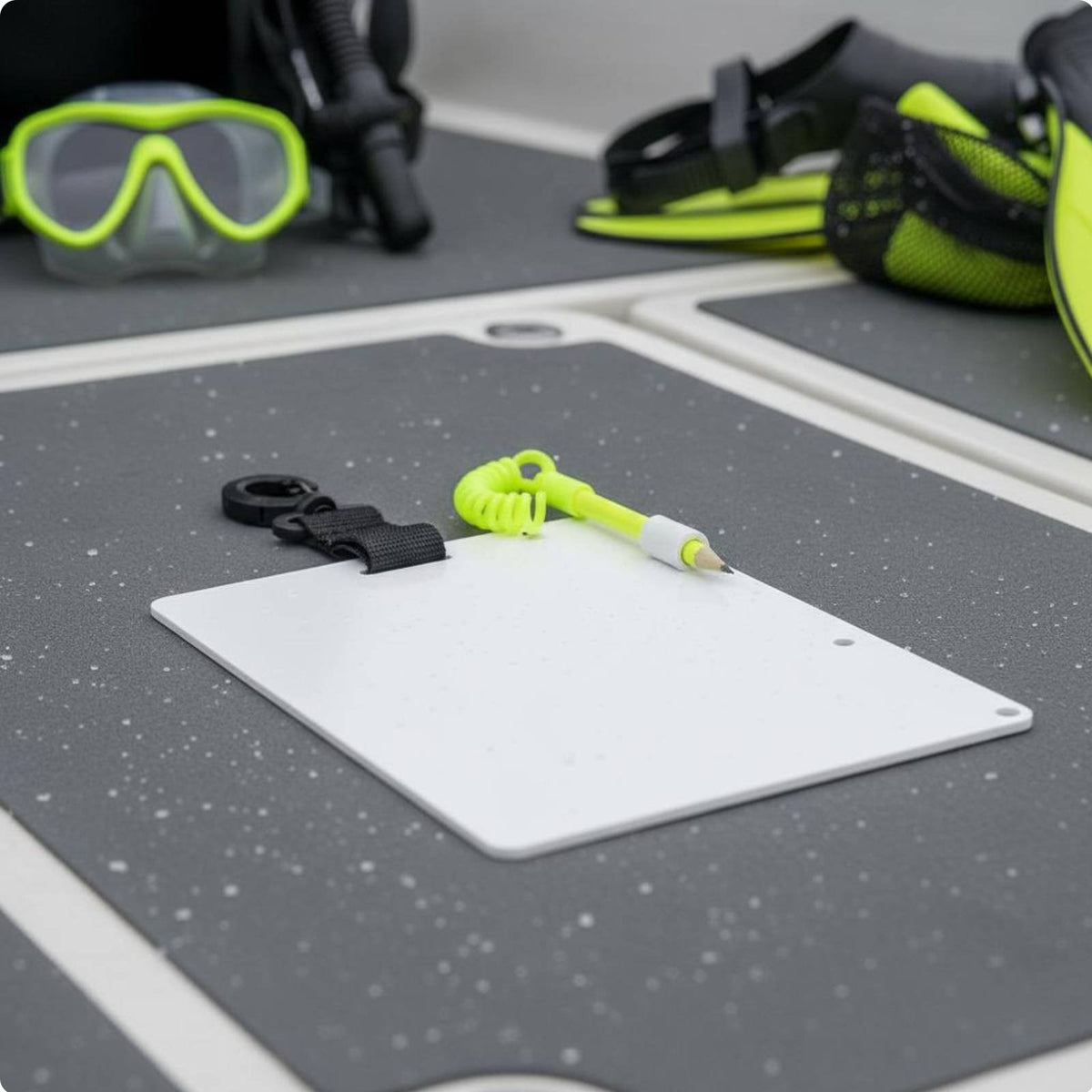 Reusable Diving Writing Slate with Writing Instrument Luminescent in the Dark Diving Slate for Technical Divers
