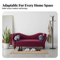 plush fabric Upholstery Armless Settee Light Luxury Design Asymmetrical spine Settee Nordic aesthetic Chaise Lounge sturdy wood Wood Frame for Apartment Dwellers, Homeowners, Interior Designers