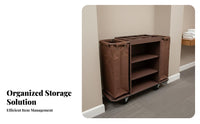 Lodging Laundry Cart Large Capacity Bag Housekeeping Cart Multi-Functional Commercial Cleaning Trolley for Housekeepers, Hotels, Office Buildings