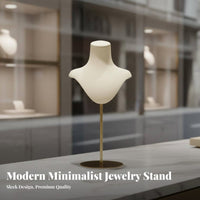 Mannequin Necklace Stand Stable Metal Base Necklace Display Bust Jewelry Mannequin Bust Sturdy Neckpiece Display Holder