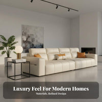 Block-Design Couch Modern Design Sofa Easy to Clean Living Room Furnishings for Small Apartment Dwellers, Homeowners, Lounge Area, Bedroom, Office