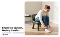 Multi-Functional Upholstered Backrest Stool Space-Saving Upholstered Vanity Stool Comfortable Padding Small Chair Padded Cushion for Adults, Students, Children, Living Room, Entryway, Bedroom, Bathroom