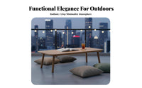 4 Pieces Nordic Design Woven Rope Lounge Set sturdy Wood Frame Outdoor Furniture Weather-Resistant Conversation Group Thick paddings for lodging industry Businesses, Garden lovers, Patio, Balcony, Sunroom, rearyard