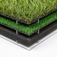 Golf Mat for Home Simulator, Indoor Outdoor Practice, 10mm EVA Artificial Turf Hitting Mat, Multi-color with Ball Holder