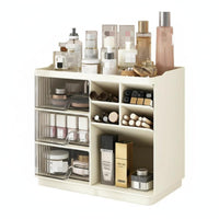 Desktop Makeup Box with Drawers Drawer Design Footed Vanity Box with Drawers