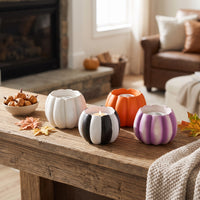 4 Pieces Pumpkin Tealight Candle Holder Fall Pumpkin Candle Holder  Decor for Office