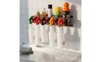 Wall Mount Spray Bottle Holder Space-Saving Design Spray Bottle Storage Rack Polishing Storage Shelf for Garage